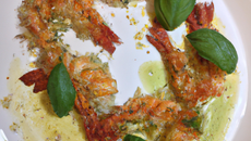 Langoustines croustillantes au basilic