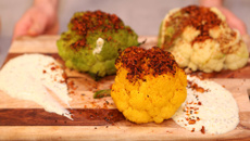 Chou-fleur rôti au Dukkah maison, yaourt au lait de brebis