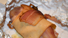 Papillote de poulet au bacon