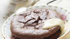 Fondant au chocolat et crème anglaise
