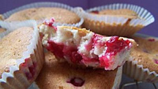 Petits muffins aux groseilles rouges