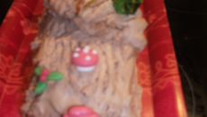 Bûche au chocolat caramel