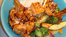 Saumon façon yakitori