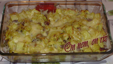 Gratin de chou blanc au curry et aux raisins