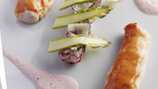 Filets de lapin au yaourt et tandoori, compressée de radis