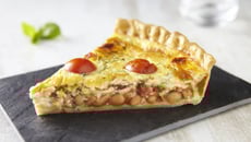 Quiche haricots coco, chorizo et tomates cerises
