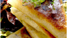 Samoussas au fromage de chèvre et légumes