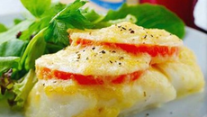Cabillaud au cheddar et tomates