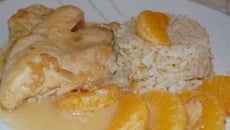 Escalope de poulet au miel et aux clémentines