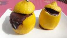Douceur de chocolat cuit dans un citron