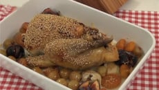 Pintade rôtie au miel