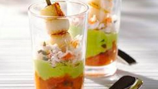 Verrine aux 3 couleurs au Basilic