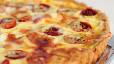 Tarte à la tomate, thon et Neufchâtel