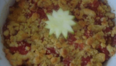 Crumble de poulet aux tomates et aux courgettes