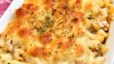 Gratin diététique de macaronis au poulet