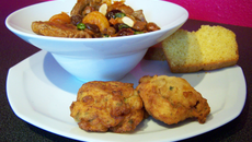 Stew d'agneau à ma façon, cornbread et galettes de pommes de terre