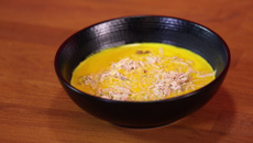 Velouté de potimarron, châtaigne et foie gras au Companion