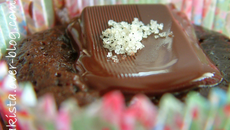Cupcakes fondants au chocolat Mocha à la fleur de sel de Guérande