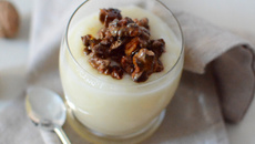 Soupe de poire aux noix