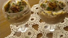 Verrine à la crème de champignons