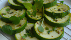 Courgettes à la menthe