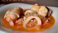 Riz à la lotte et aux encornets