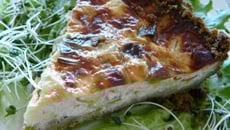 Tarte matcha aux poireaux