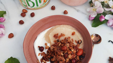 Compote de poires St Mamet et granola maison