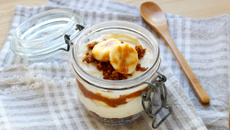 Cheesecake sans cuisson banane et caramel