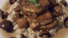 Risotto aux cèpes et sauce au foie gras