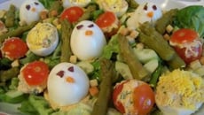 Œufs mimosas et tomates cerises au Philadelphia