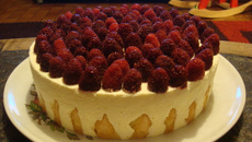 Bavarois à la vanille et aux framboises