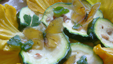 Farfalles aux courgettes aux zestes d'agrumes