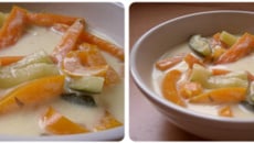 Potage de légumes au lait de coco