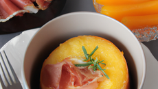 Cocotte de patate douce, coppa et mimolette