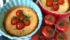 Flan de tomates au chèvre maison