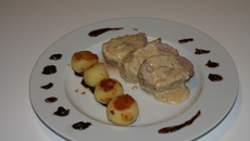 Filet mignon de porc sauce au foie gras et à la figue