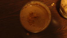 Pommes caramélisées, mousse de chocolat au lait spéculoos