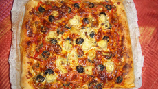 Pizza maison aux légumes