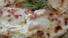 Fenouils gratinés aux petits lardons