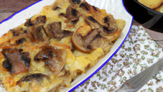 Gâteau de pommes de terre sauce champignons