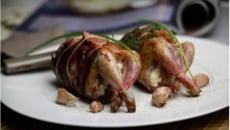 Cailles farcies au fromage de brebis