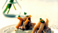 Bouchées de Ratte du Touquet à la mousse de hareng citronnée