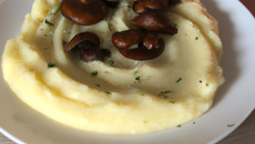 Purée de patates douces et champignons