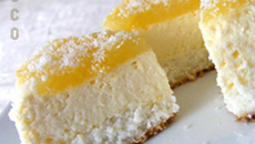 Cheesecake noix de coco et mangue anisée