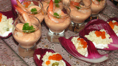 Verrine de mousse de crevettes
