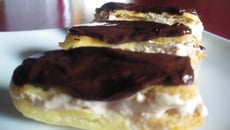Mini éclairs salés foie gras-chocolat
