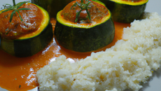 Quenelles de riz à la courgette