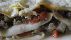 Lasagnes à la ratatouille et chèvre