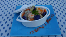 Blanquette de saumonette et légumes au piment d'Espelette